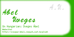 abel uveges business card