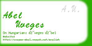 abel uveges business card